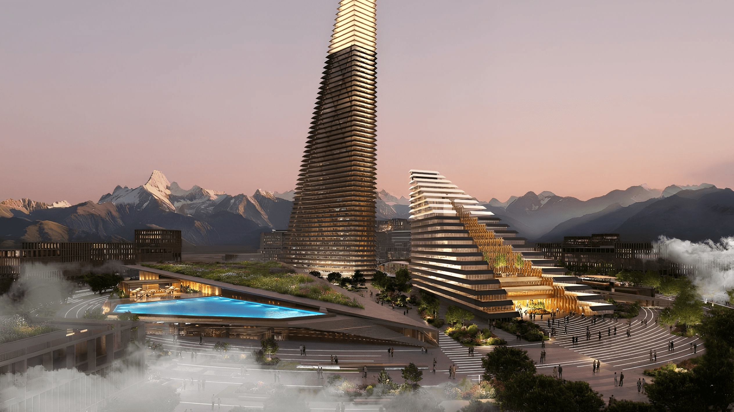 Панорама будущего города Alatau City